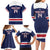 Custom United States Lacrosse Family Matching Long Sleeve Bodycon Dress and Hawaiian Shirt Go Champions Blue Version