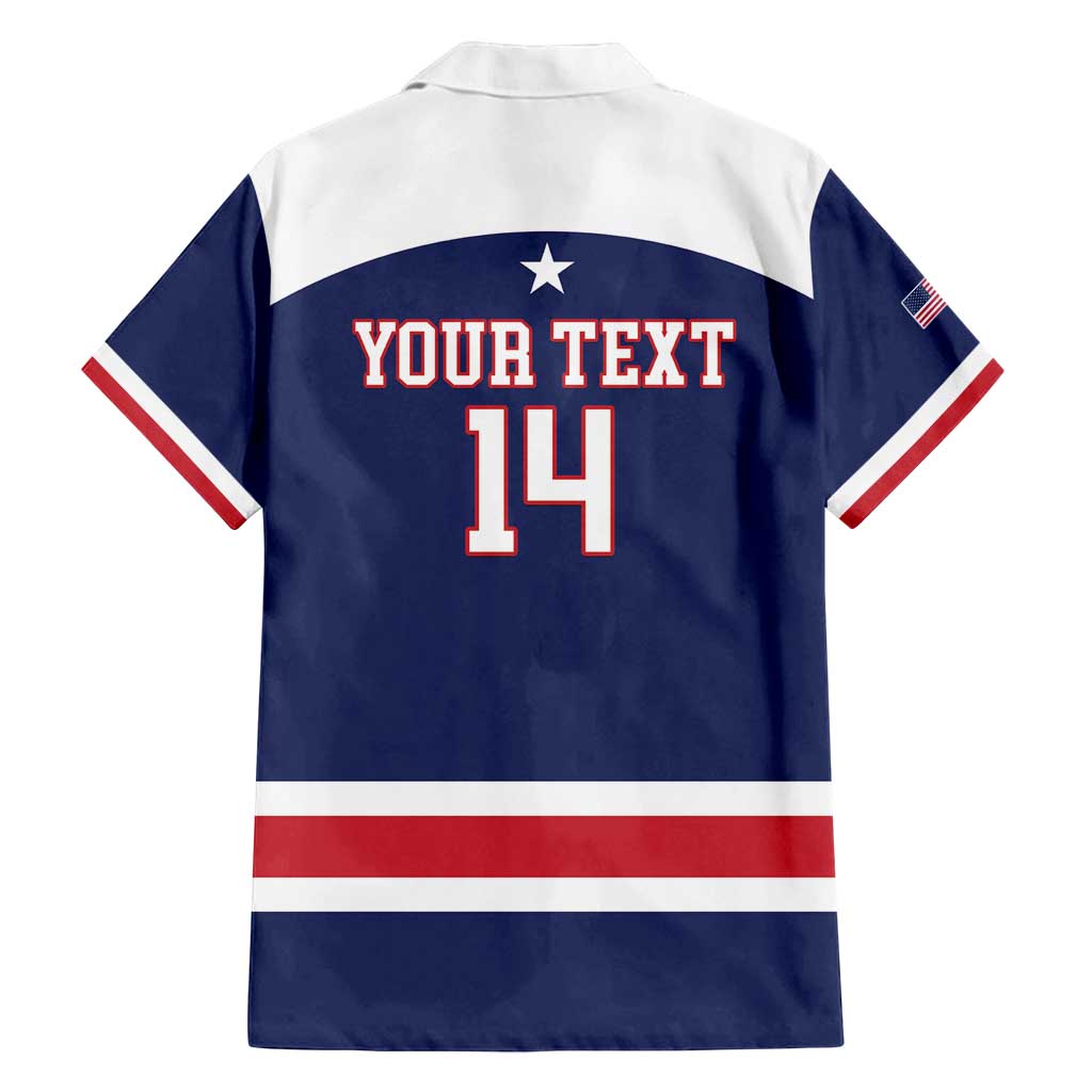 Custom United States Lacrosse Family Matching Long Sleeve Bodycon Dress and Hawaiian Shirt Go Champions Blue Version