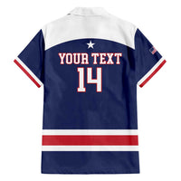 Custom United States Lacrosse Family Matching Long Sleeve Bodycon Dress and Hawaiian Shirt Go Champions Blue Version