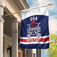Custom United States Lacrosse Garden Flag Go Champions Blue Version