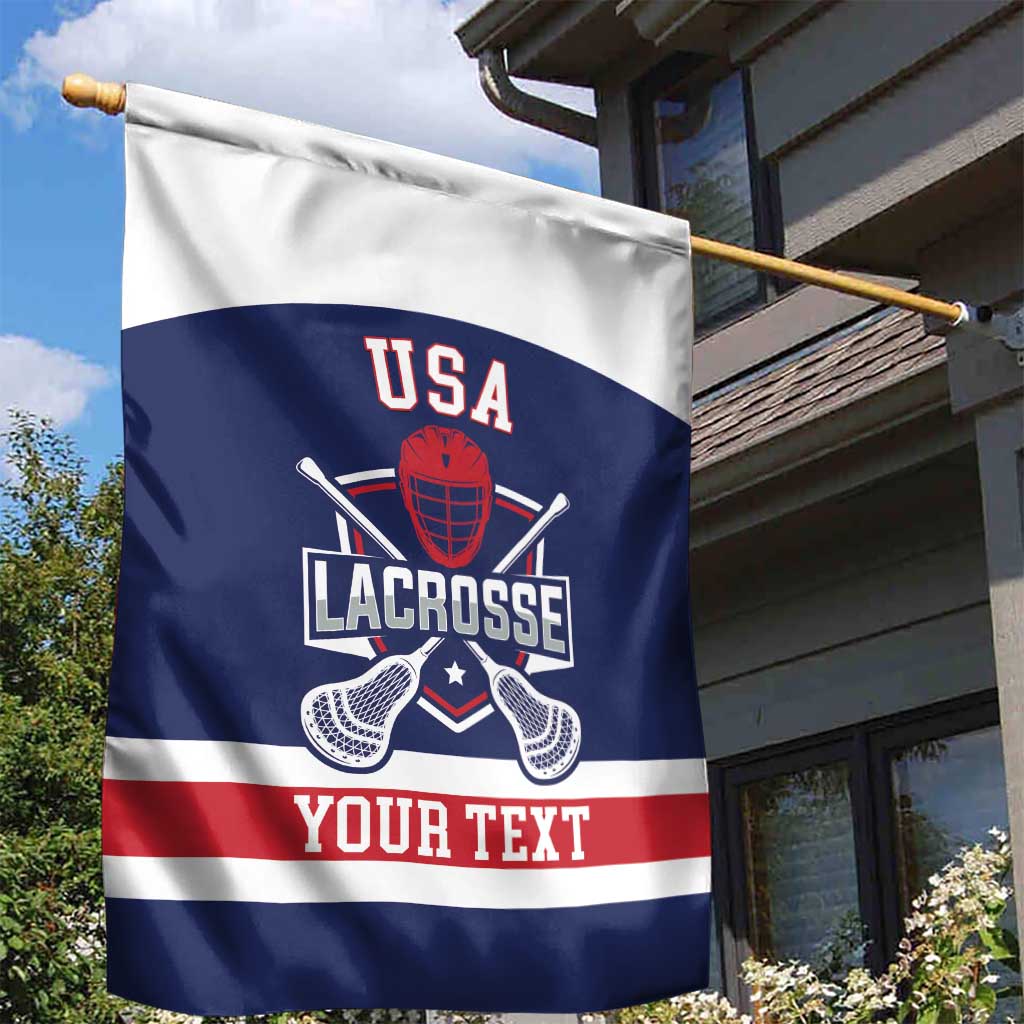 Custom United States Lacrosse Garden Flag Go Champions Blue Version