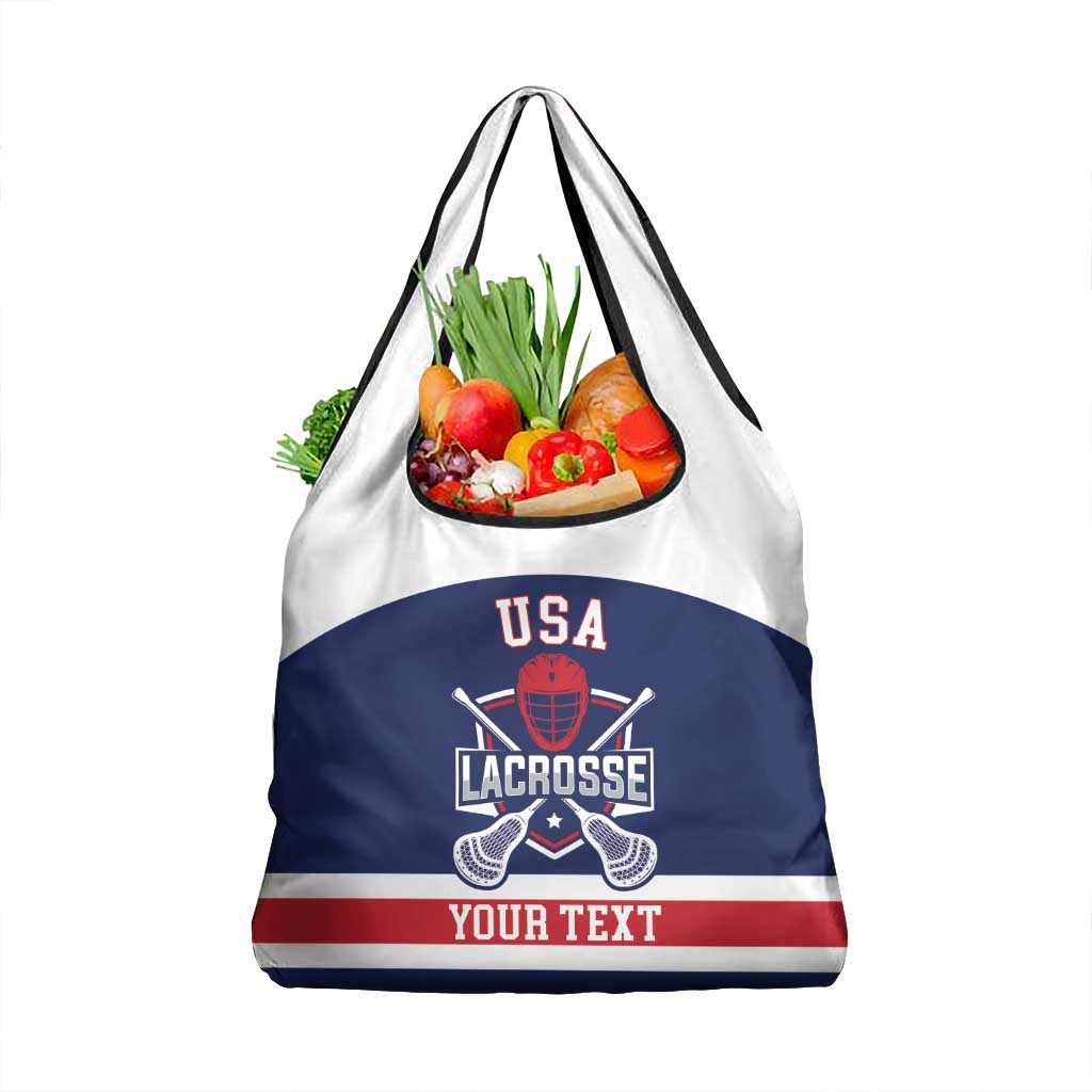 Custom United States Lacrosse Grocery Bag Go Champions Blue Version