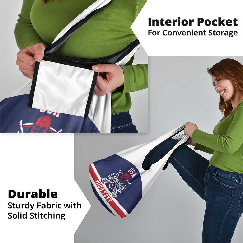 Custom United States Lacrosse Grocery Bag Go Champions Blue Version