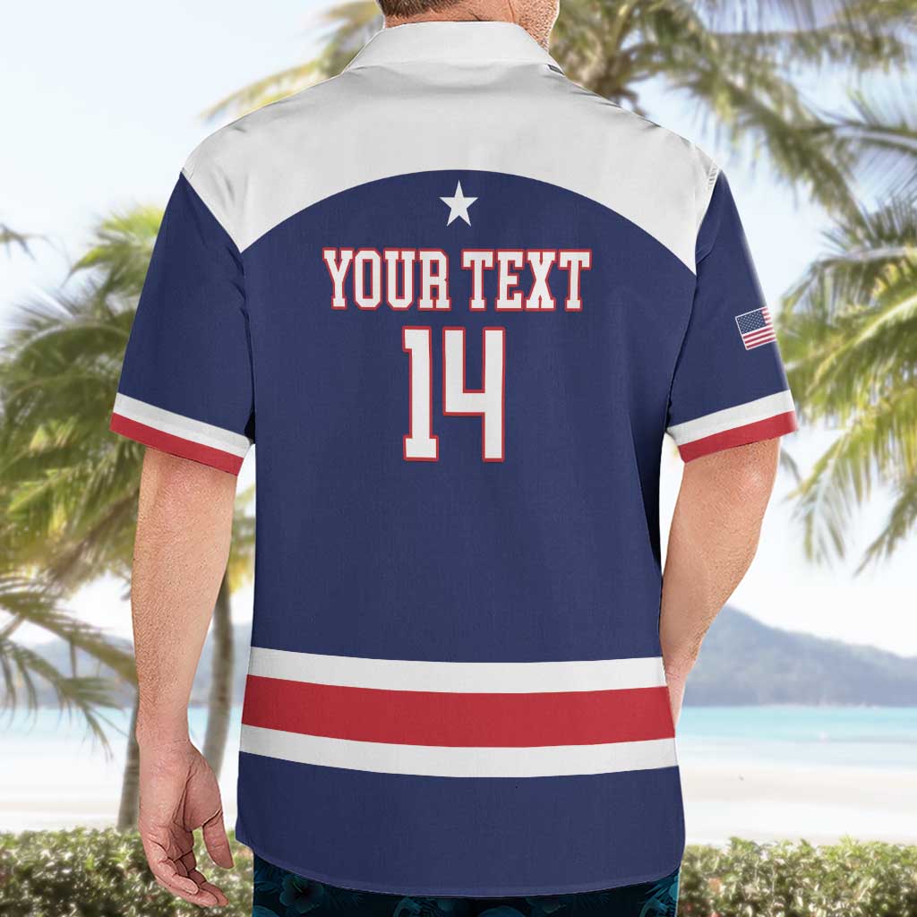 Custom United States Lacrosse Hawaiian Shirt Go Champions Blue Version