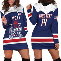 Custom United States Lacrosse Hoodie Dress Go Champions Blue Version