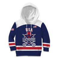 Custom United States Lacrosse Kid Hoodie Go Champions Blue Version