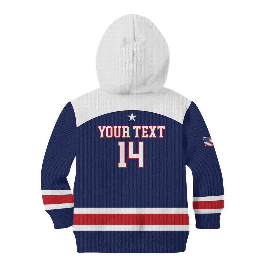 Custom United States Lacrosse Kid Hoodie Go Champions Blue Version