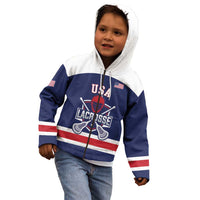 Custom United States Lacrosse Kid Hoodie Go Champions Blue Version