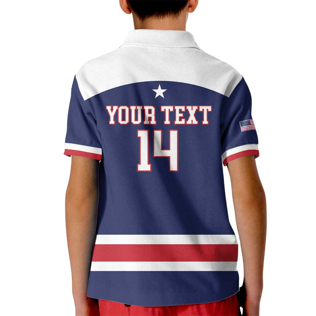 Custom United States Lacrosse Kid Polo Shirt Go Champions Blue Version