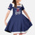 Custom United States Lacrosse Kid Short Sleeve Dress Go Champions Blue Version