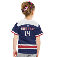 Custom United States Lacrosse Kid T Shirt Go Champions Blue Version
