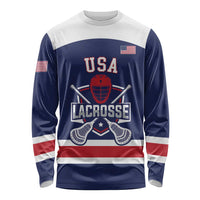 Custom United States Lacrosse Long Sleeve Shirt Go Champions Blue Version