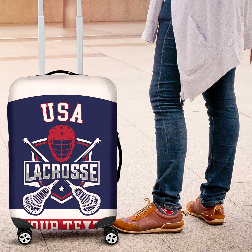 Custom United States Lacrosse Luggage Cover Go Champions Blue Version