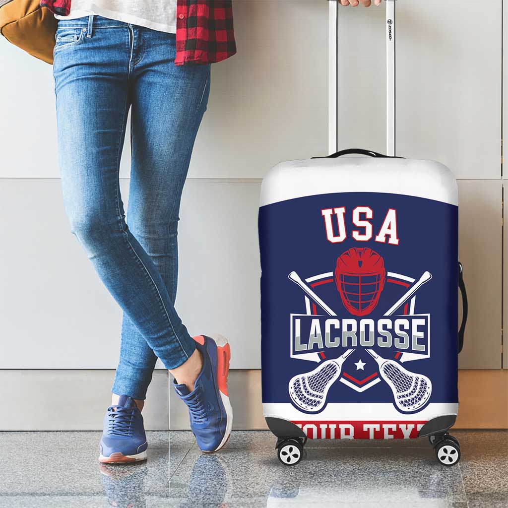 Custom United States Lacrosse Luggage Cover Go Champions Blue Version