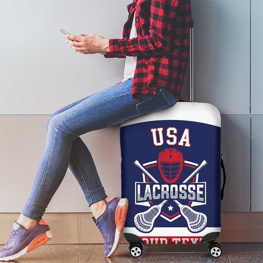 Custom United States Lacrosse Luggage Cover Go Champions Blue Version