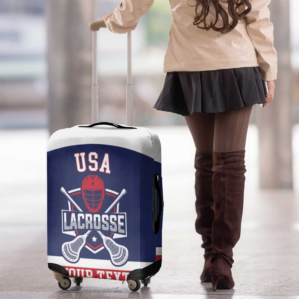 Custom United States Lacrosse Luggage Cover Go Champions Blue Version