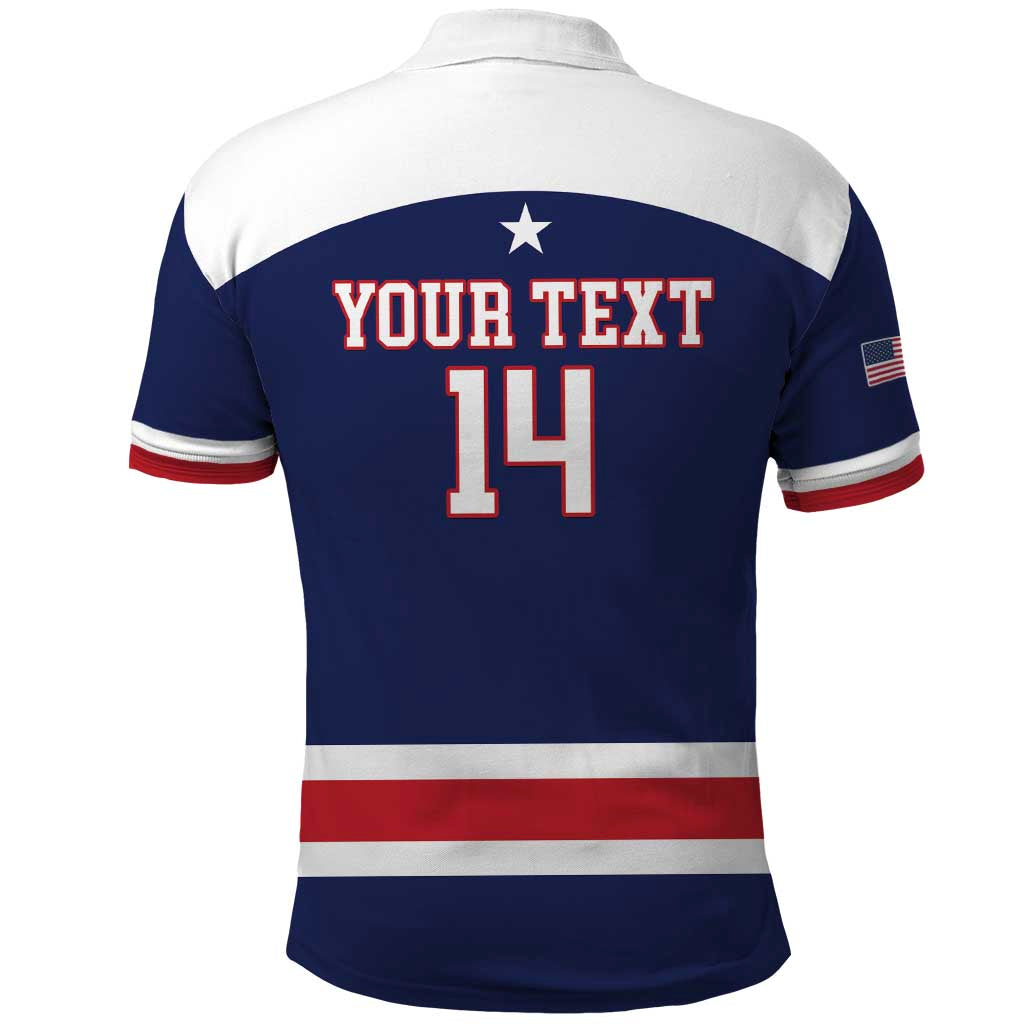 Custom United States Lacrosse Polo Shirt Go Champions Blue Version