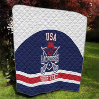 Custom United States Lacrosse Quilt Go Champions Blue Version