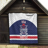 Custom United States Lacrosse Quilt Go Champions Blue Version