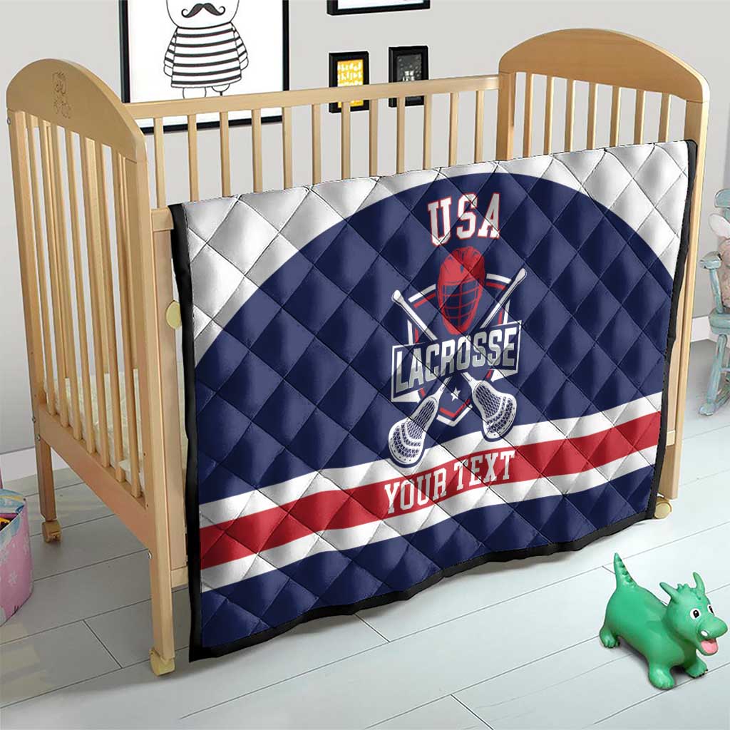Custom United States Lacrosse Quilt Go Champions Blue Version