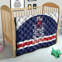 Custom United States Lacrosse Quilt Go Champions Blue Version