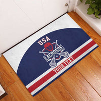 Custom United States Lacrosse Rubber Doormat Go Champions Blue Version
