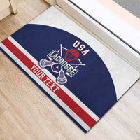Custom United States Lacrosse Rubber Doormat Go Champions Blue Version
