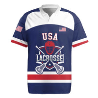 Custom United States Lacrosse Rugby Jersey Go Champions Blue Version