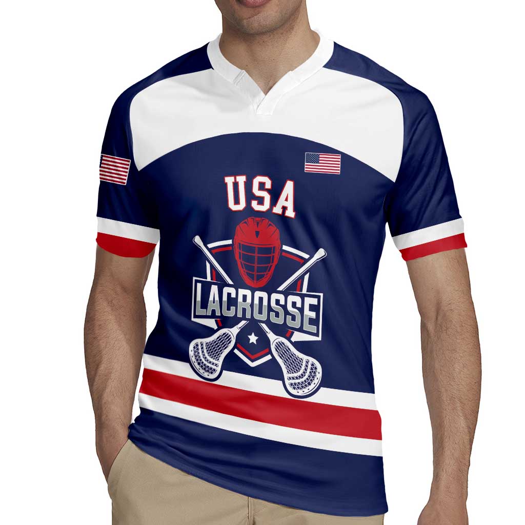Custom United States Lacrosse Rugby Jersey Go Champions Blue Version