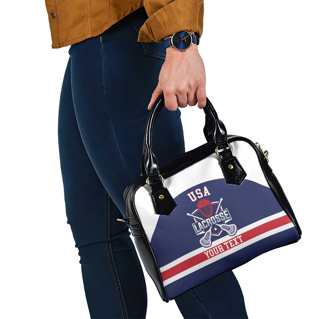 Custom United States Lacrosse Shoulder Handbag Go Champions Blue Version