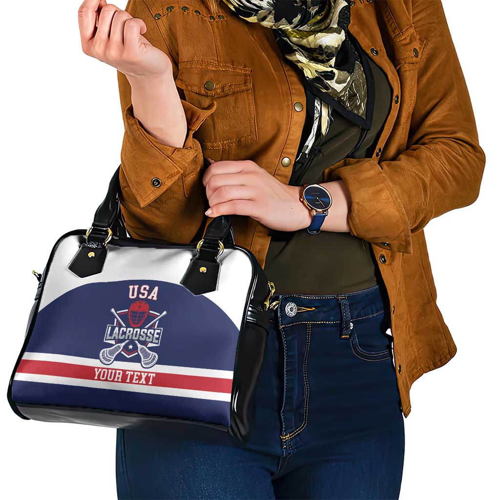 Custom United States Lacrosse Shoulder Handbag Go Champions Blue Version