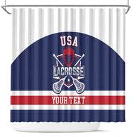 Custom United States Lacrosse Shower Curtain Go Champions Blue Version