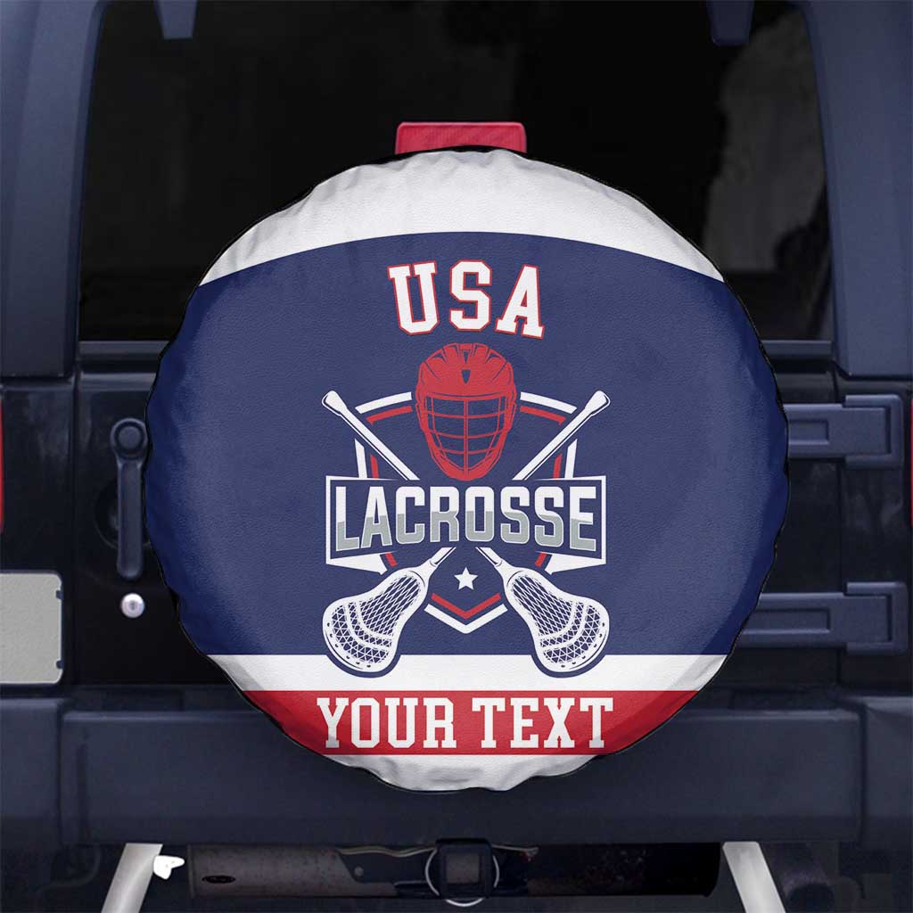 Custom United States Lacrosse Spare Tire Cover Go Champions Blue Version