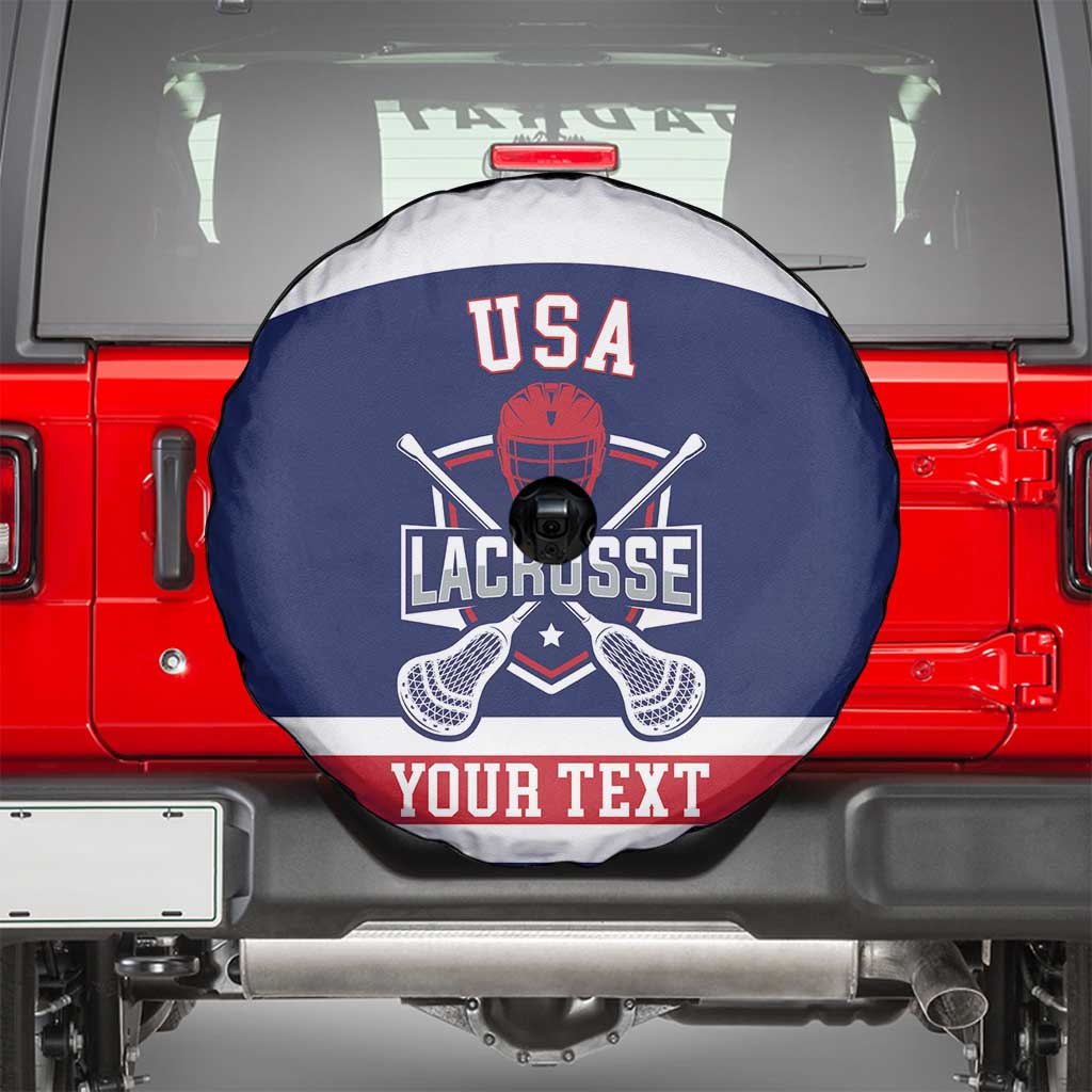 Custom United States Lacrosse Spare Tire Cover Go Champions Blue Version