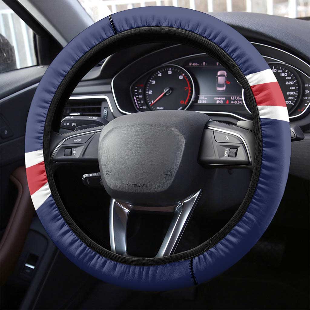 United States Lacrosse Steering Wheel Cover Go Champions Blue Version