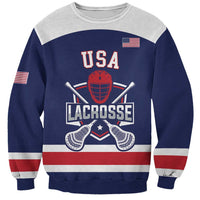 Custom United States Lacrosse Sweatshirt Go Champions Blue Version