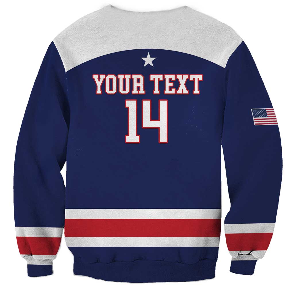 Custom United States Lacrosse Sweatshirt Go Champions Blue Version