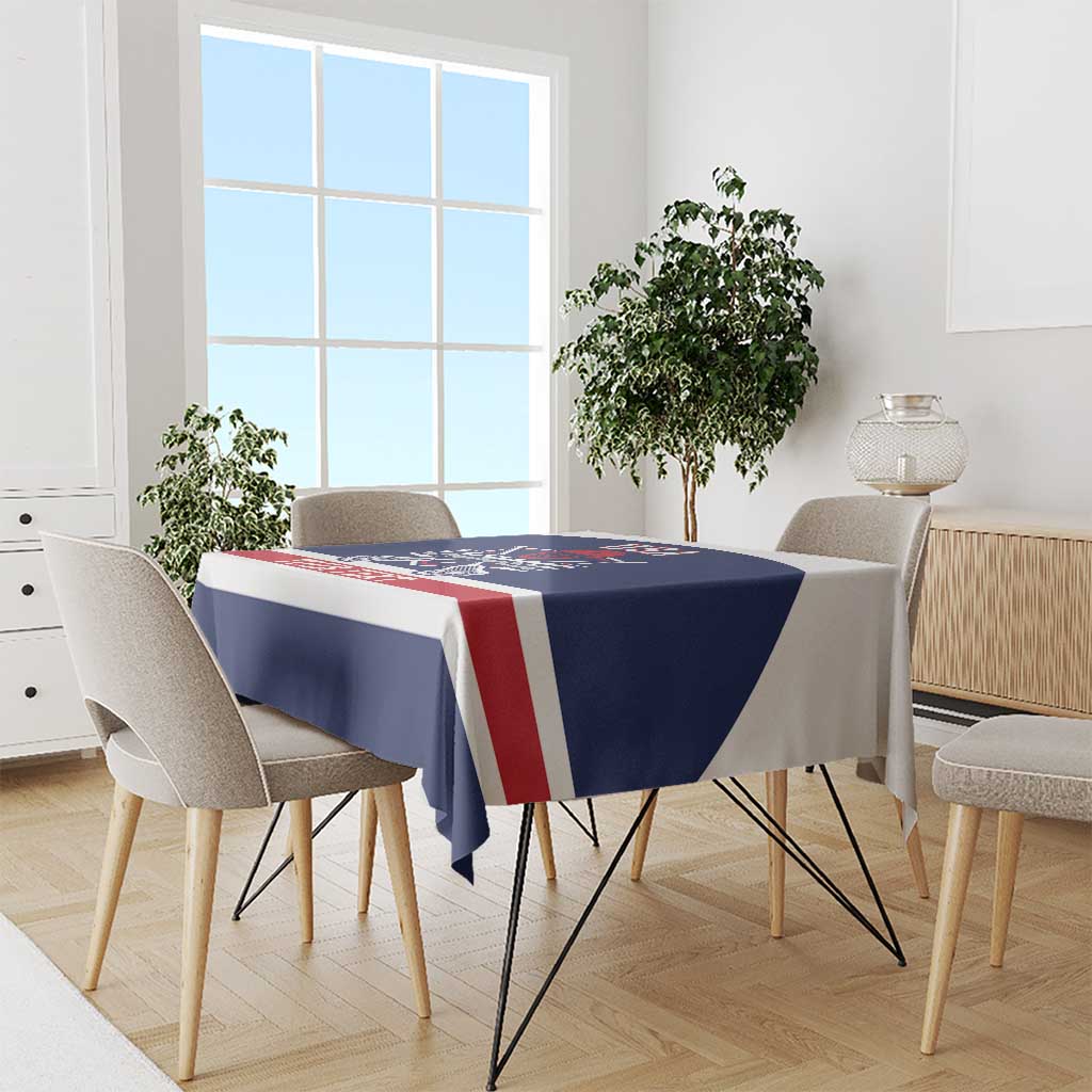 Custom United States Lacrosse Tablecloth Go Champions Blue Version