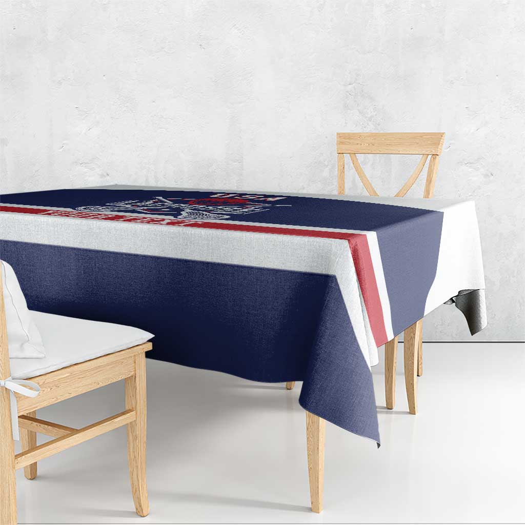 Custom United States Lacrosse Tablecloth Go Champions Blue Version