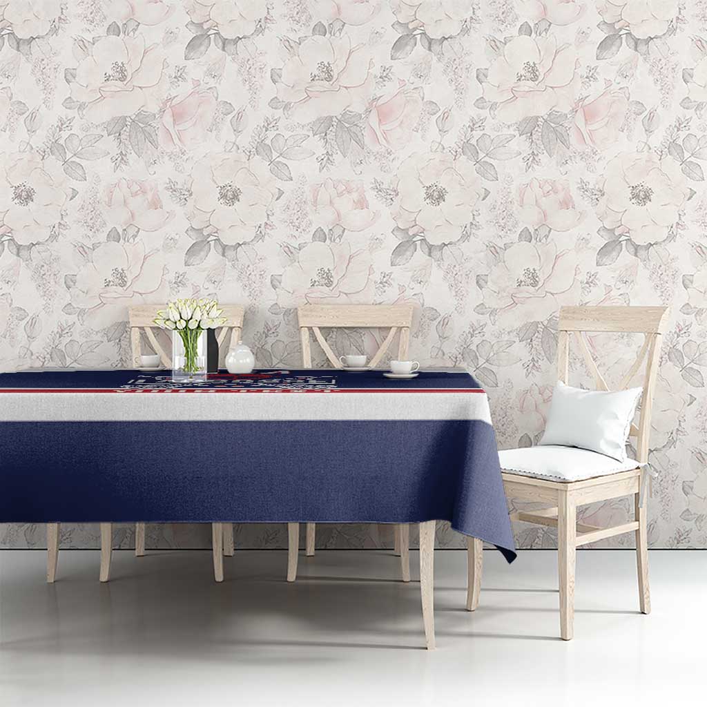 Custom United States Lacrosse Tablecloth Go Champions Blue Version