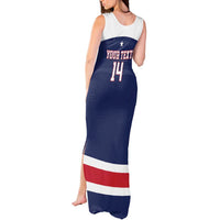 Custom United States Lacrosse Tank Maxi Dress Go Champions Blue Version