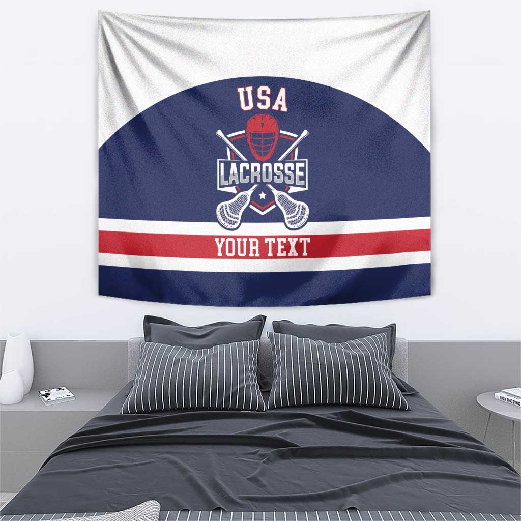 Custom United States Lacrosse Tapestry Go Champions Blue Version