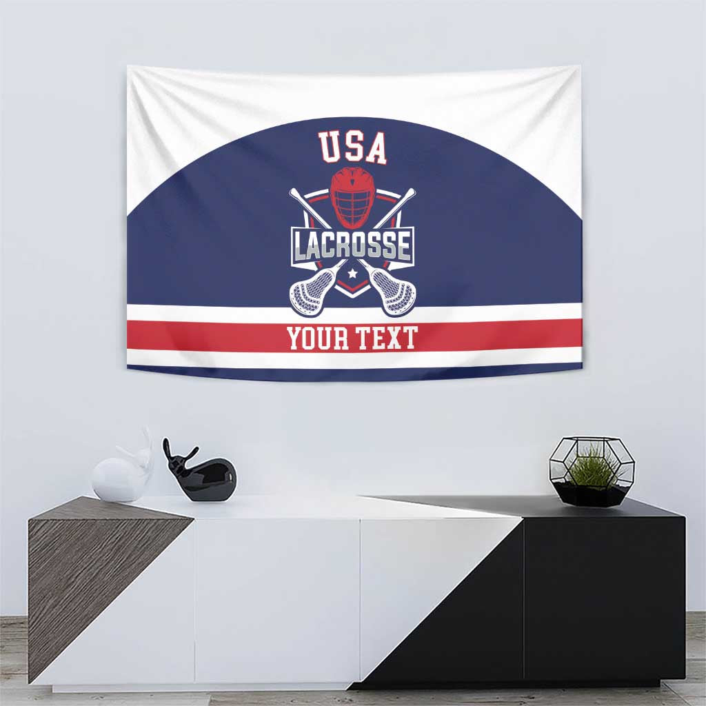 Custom United States Lacrosse Tapestry Go Champions Blue Version