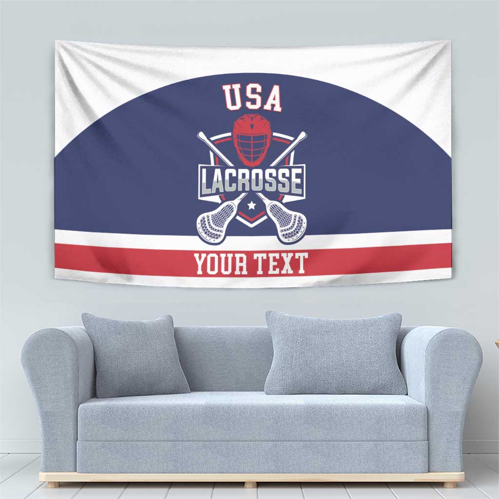 Custom United States Lacrosse Tapestry Go Champions Blue Version