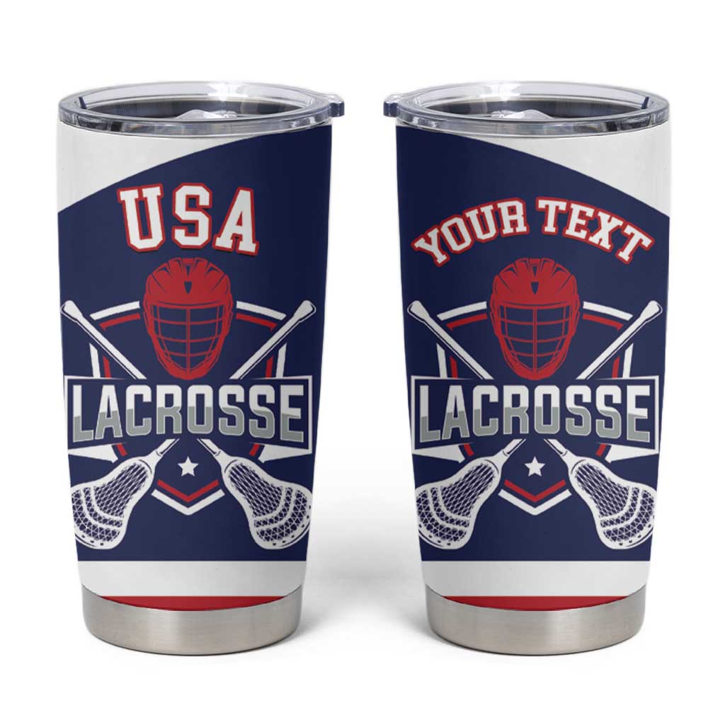 Custom United States Lacrosse Tumbler Cup Go Champions Blue Version