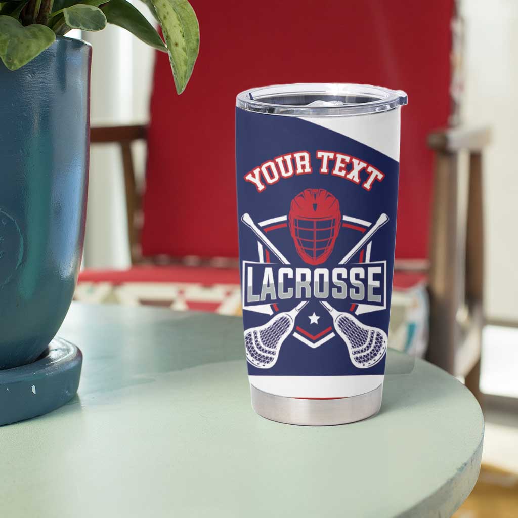 Custom United States Lacrosse Tumbler Cup Go Champions Blue Version