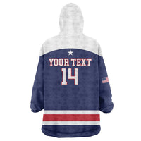 Custom United States Lacrosse Wearable Blanket Hoodie Go Champions Blue Version