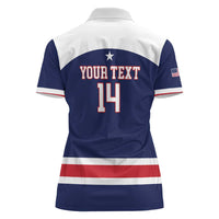 Custom United States Lacrosse Women Polo Shirt Go Champions Blue Version