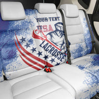 Custom United States Lacrosse Back Car Seat Cover 2025 Grunge Style