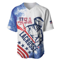 Custom United States Lacrosse Baseball Jersey 2025 Grunge Style